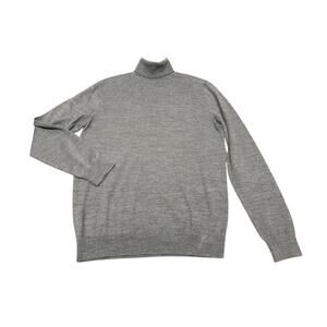 Reiss 100% Wool Turtleneck Sweater Gray Brown Knit Pullover Men’s M